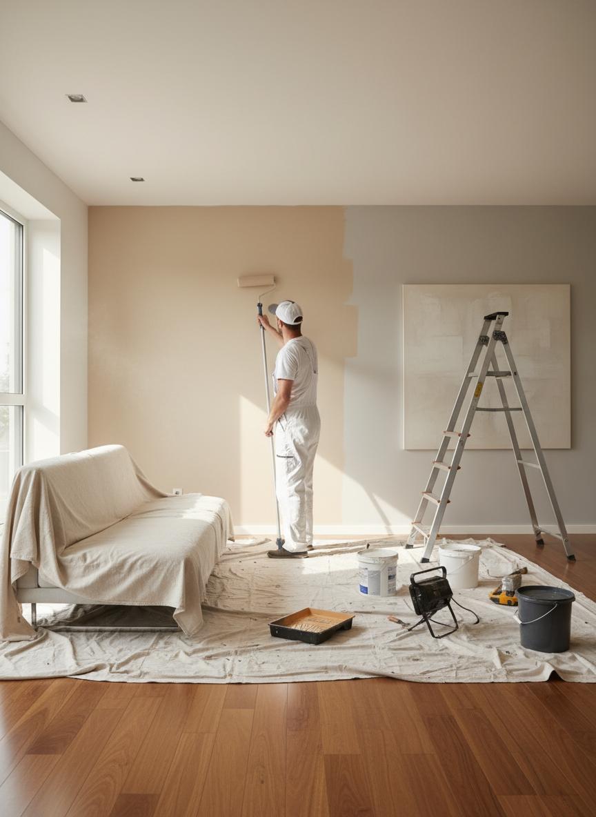 Interior painting work